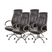 Комплект кресел АКЛАС Дрим CH ANF 4 шт Коричневый (PU-темно-коричневый)